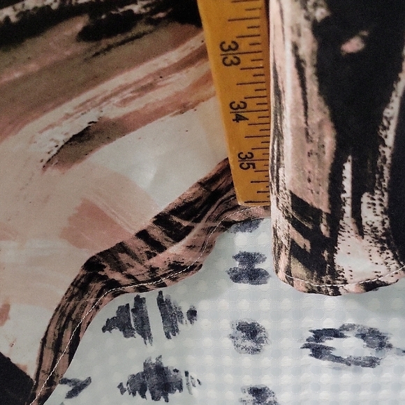 DKNY Women's Ruched Pink Multi -print Maxi Skirt Size 12 - Picture 7 of 11